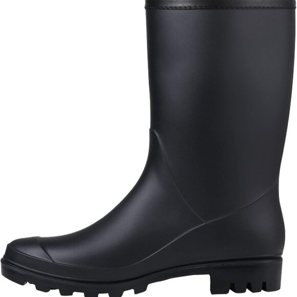 Women's Waterproof Mid Calf Rain Boots Garden Shoes Slip-Resistant - Picture 3 of 6